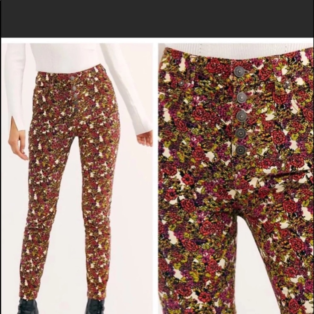 Free People Skinny Corduroy Jeans 27 NEW